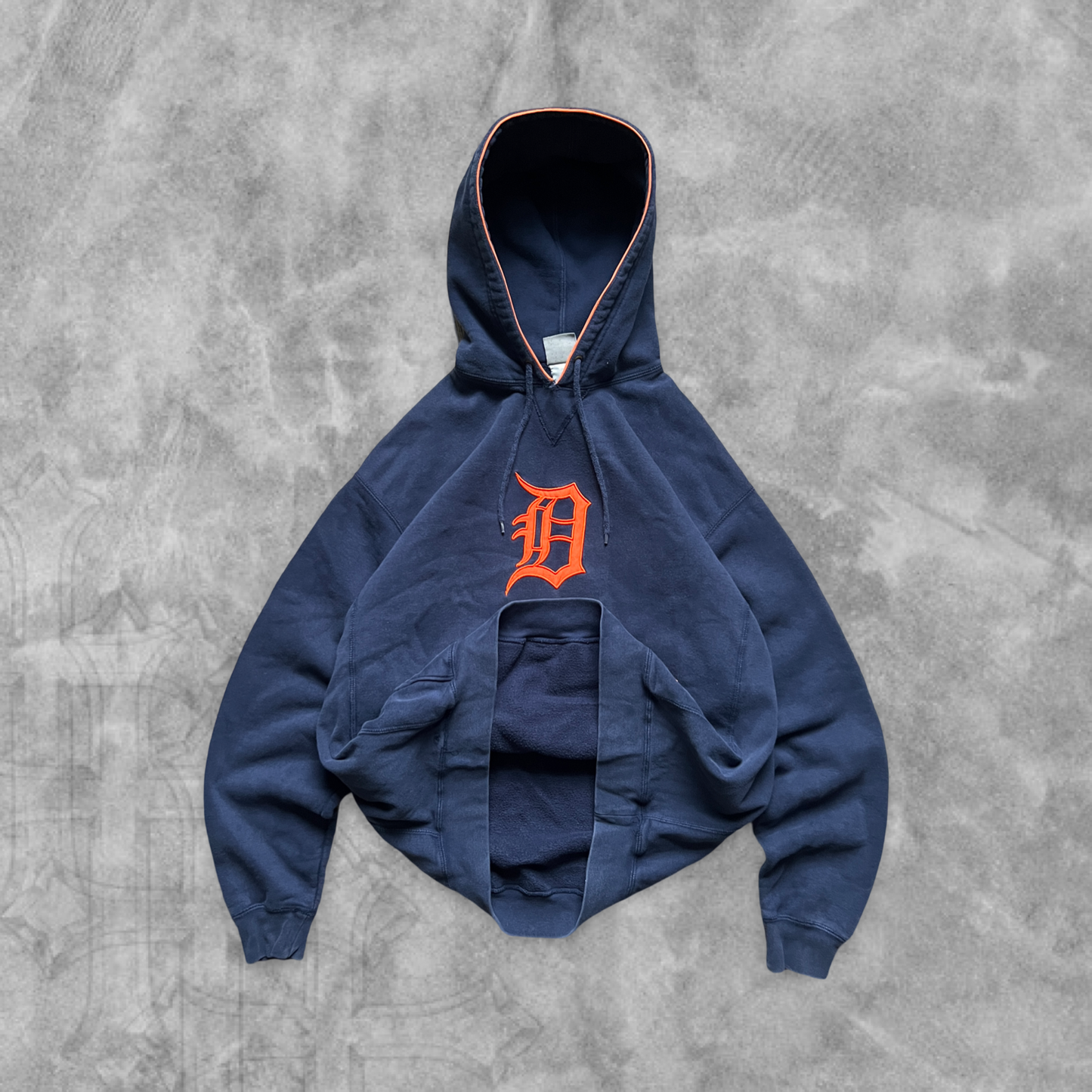 Navy Blue Detroit Tigers Hoodie 2000s (XL)