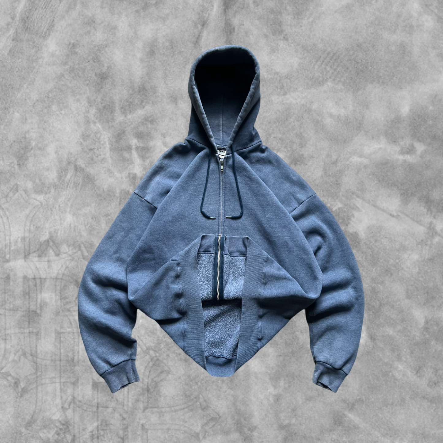 Faded Sky Blue Lee Hooded Jacket 1990s (XL)