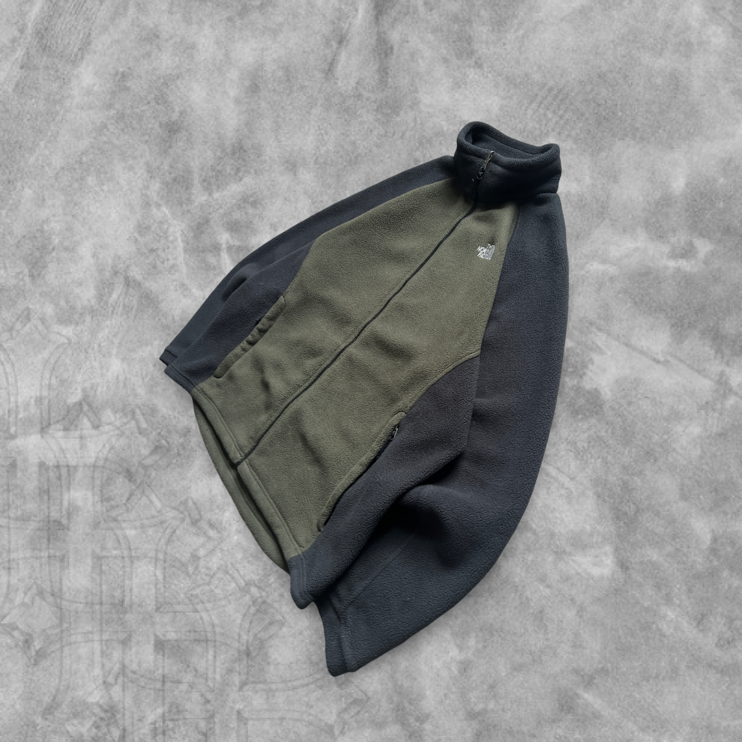 Olive Green The North Face Fleece Jacket 2000s (XL)