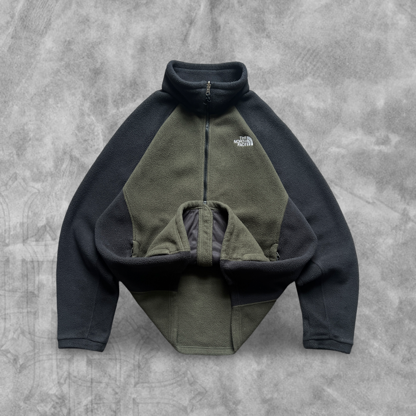 Olive Green The North Face Fleece Jacket 2000s (XL)