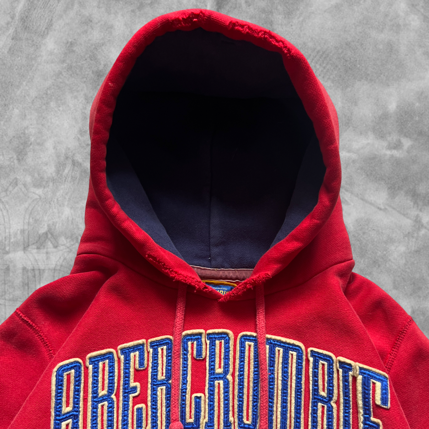 Cherry Red Abercrombie & Fitch Hoodie 1990s (M)