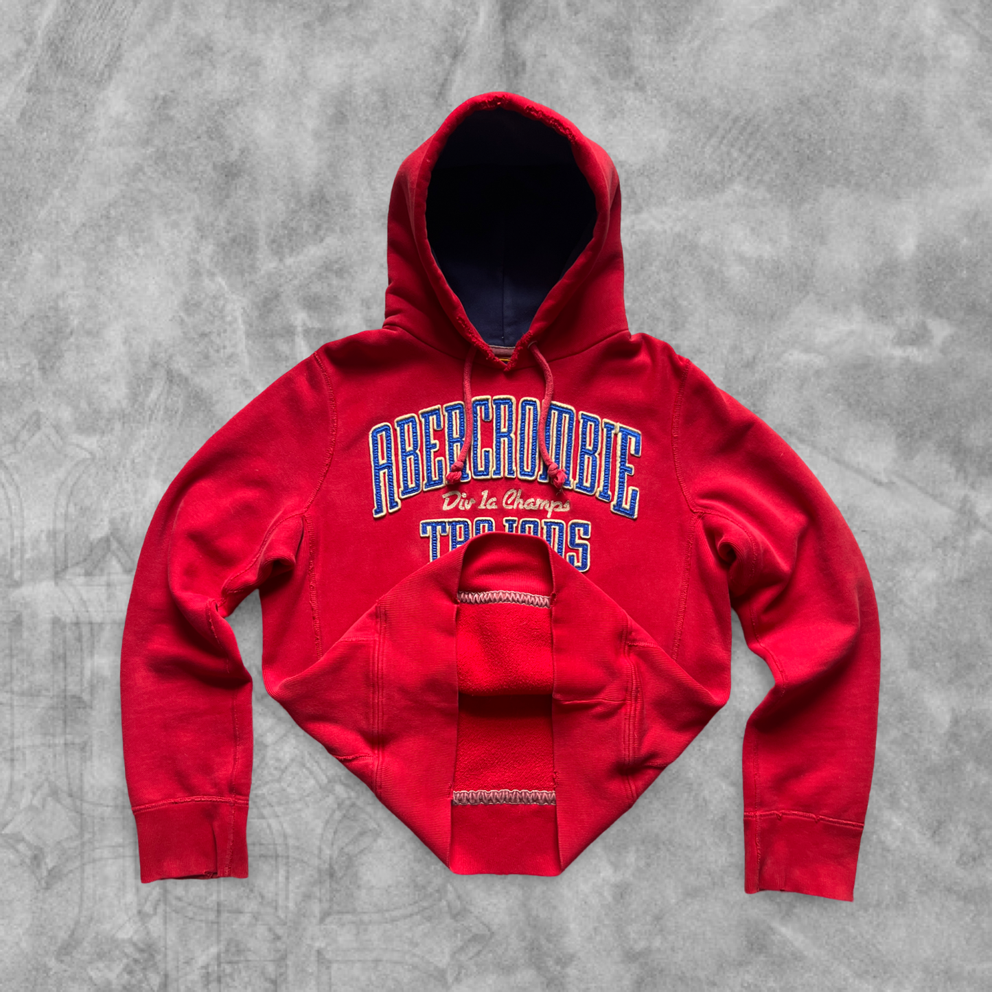 Cherry Red Abercrombie & Fitch Hoodie 1990s (M)