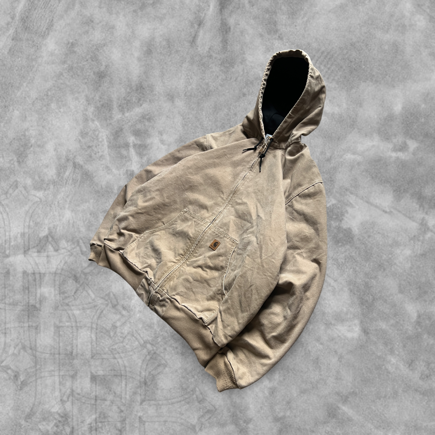 Sandstone Carhartt Hooded Jacket 1990s (XXL)