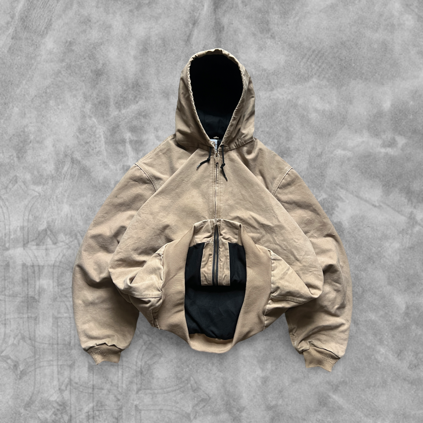 Sandstone Carhartt Hooded Jacket 1990s (XXL)