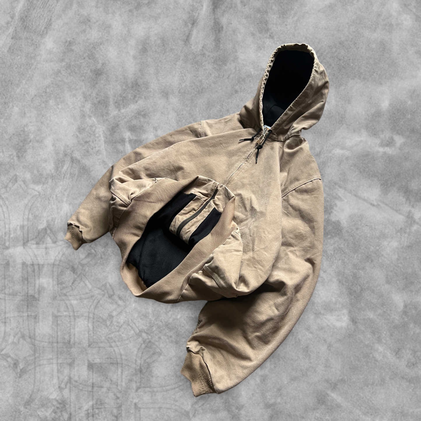 Sandstone Carhartt Hooded Jacket 1990s (XXL)