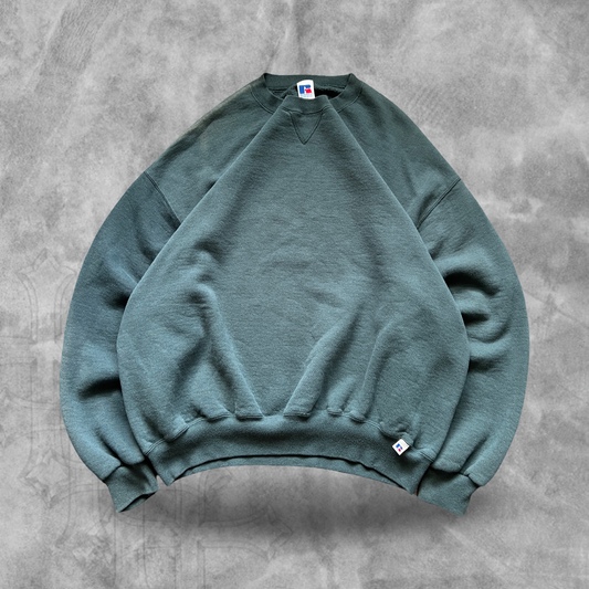 Hunter Green Russell Athletic Sweatshirt 1990s (XXL)