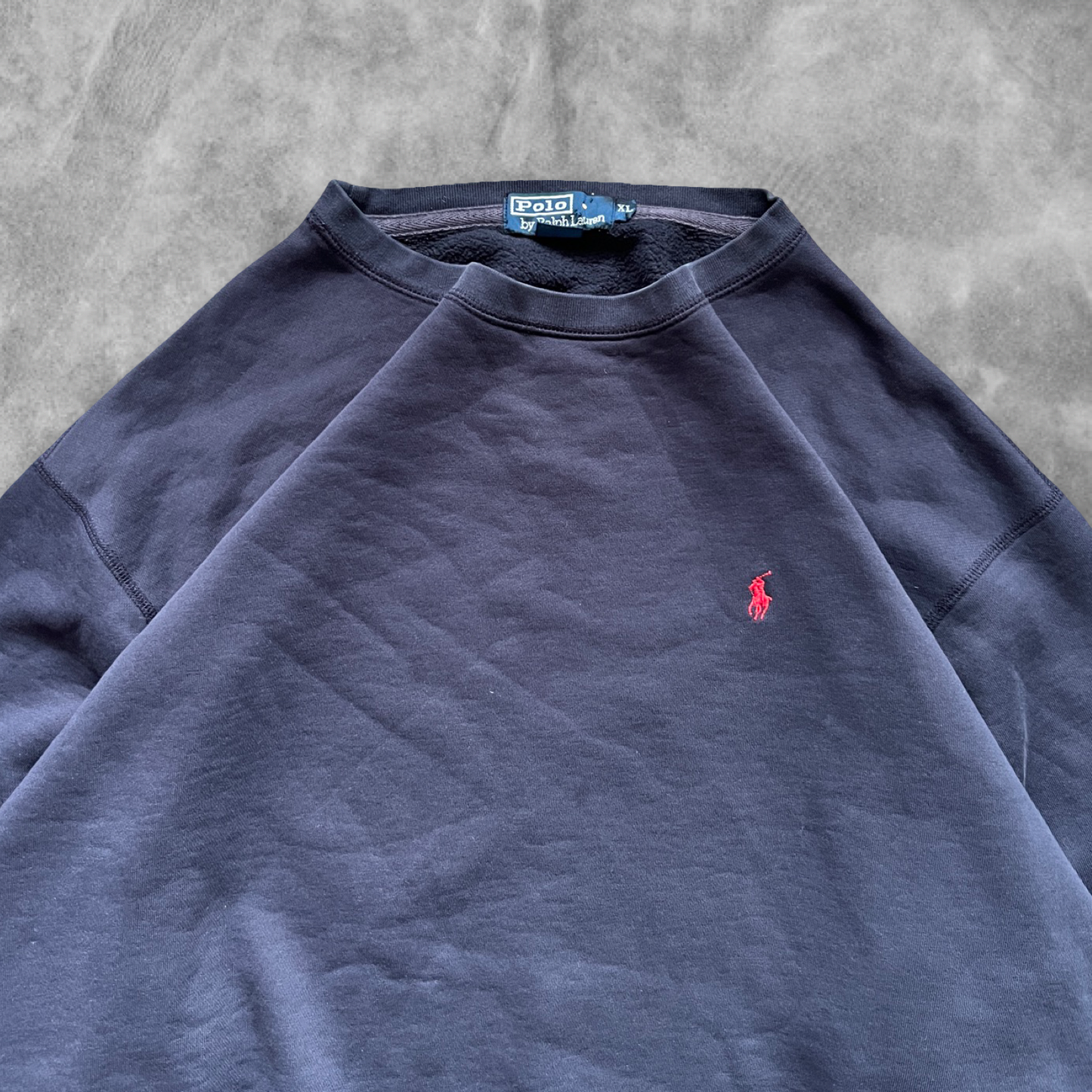 Navy Blue Polo Ralph Lauren Sweatshirt 1990s (XL)