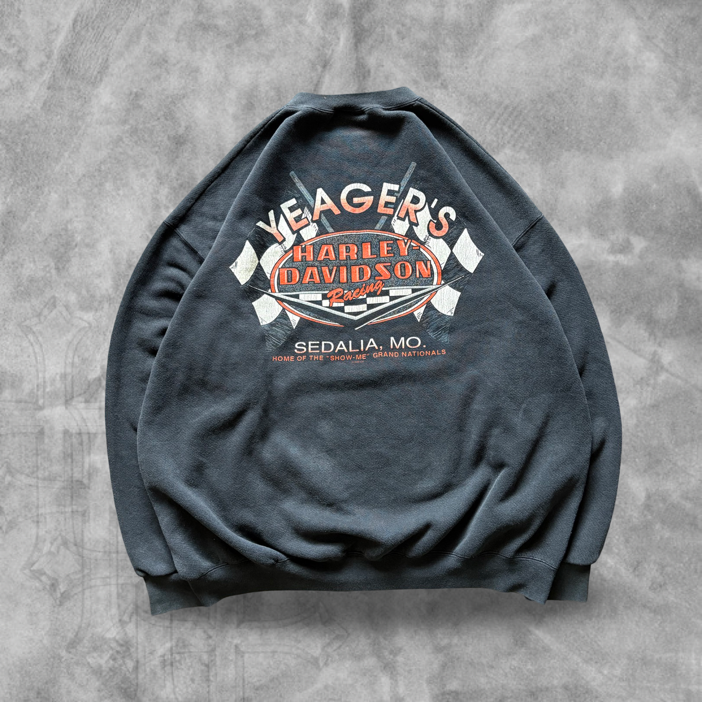 Black Harley Davison Sweatshirt 1990s (XXL)