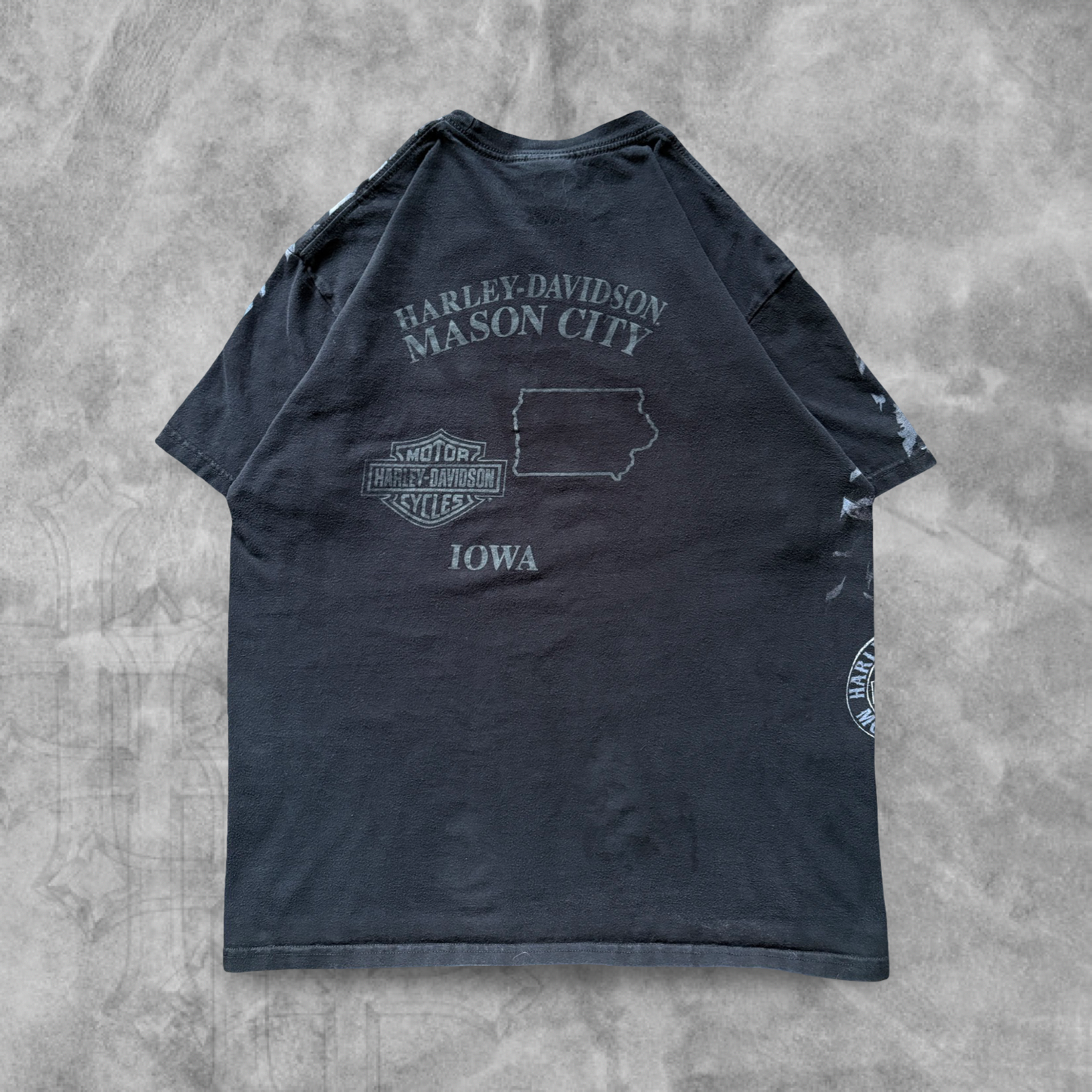 Black Grim Reaper Harley Davidson Shirt 2010s (L)