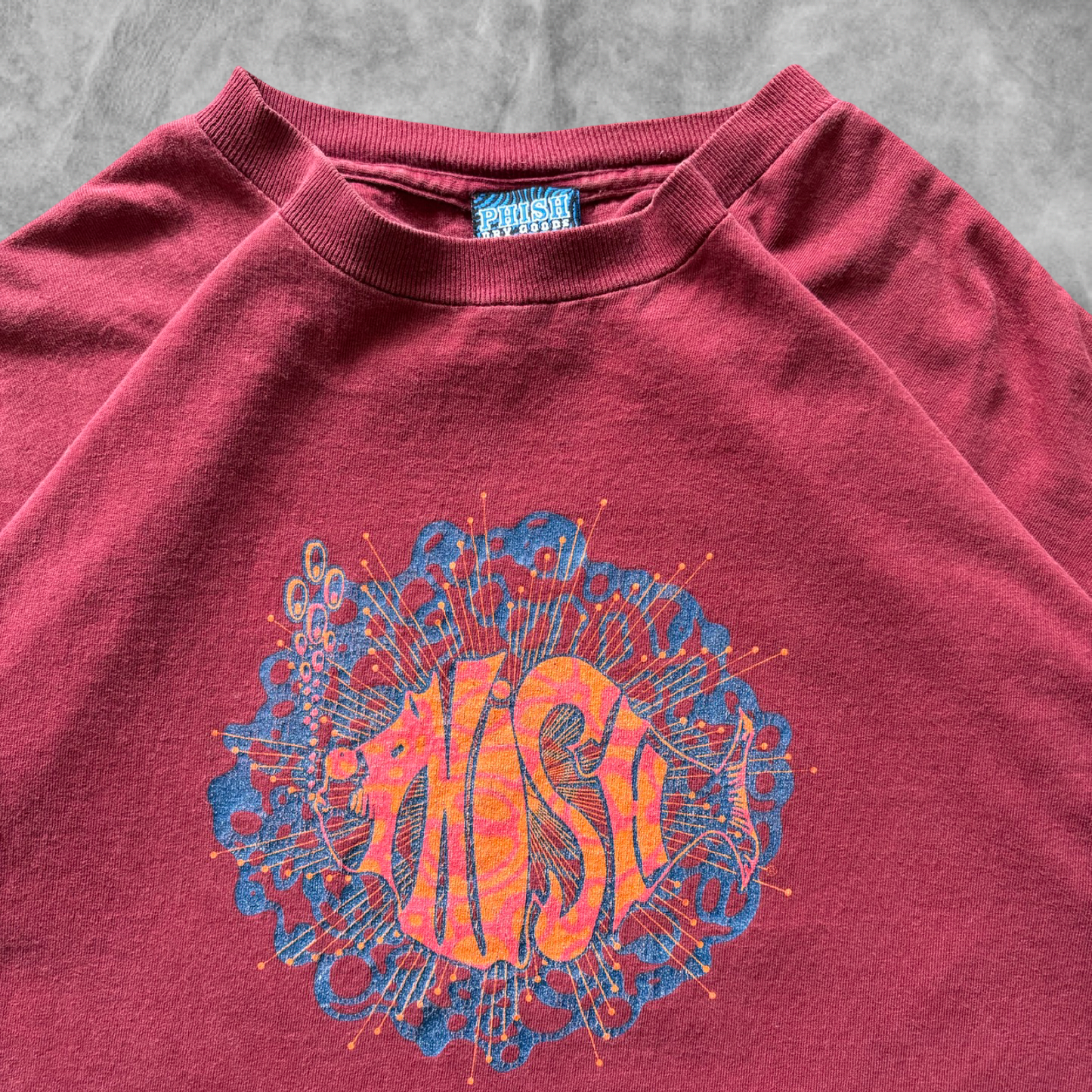 Maroon Pollock Phish Shirt 1990s (XL)