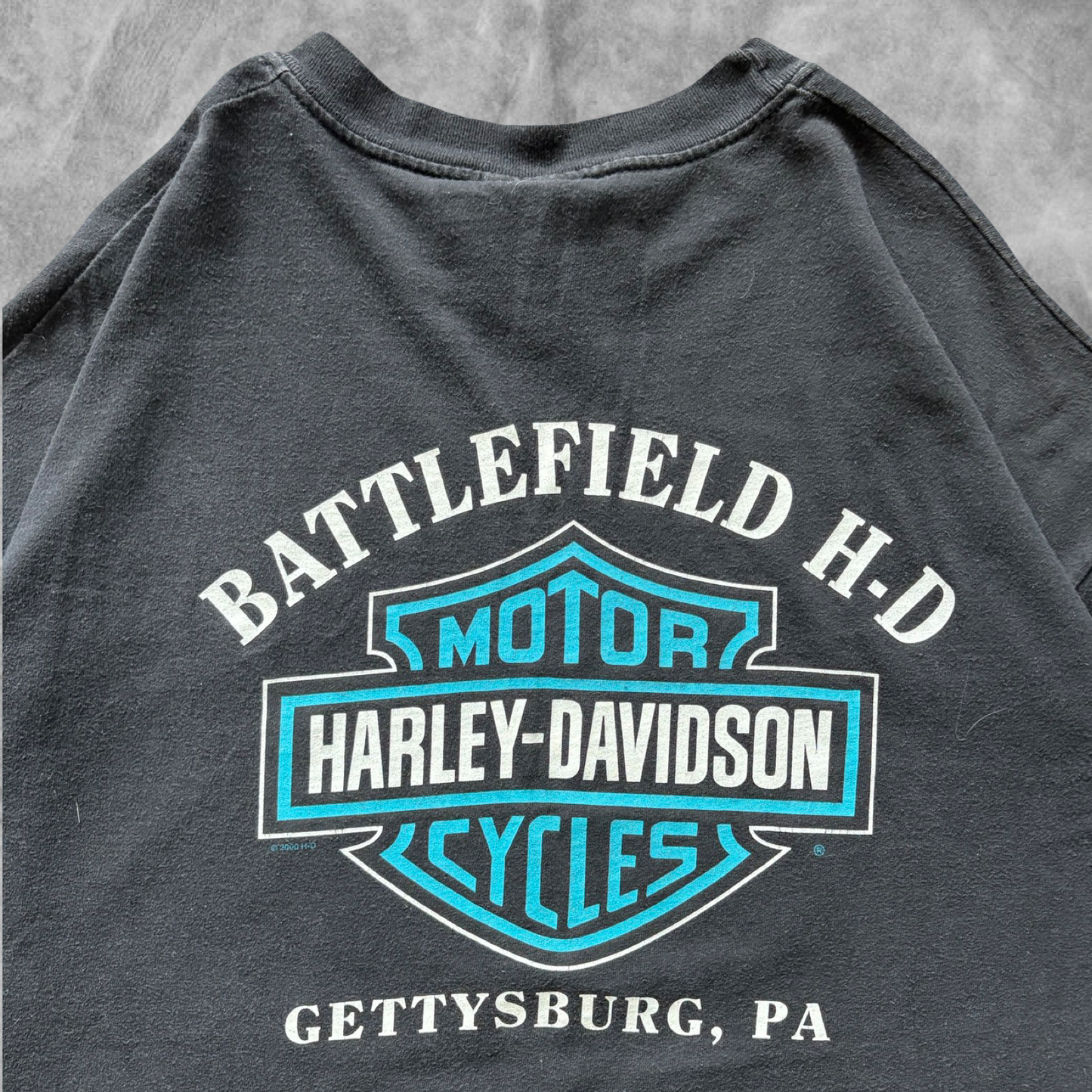 Black Iron Horses Harley Davison Shirt 1990s (XL)