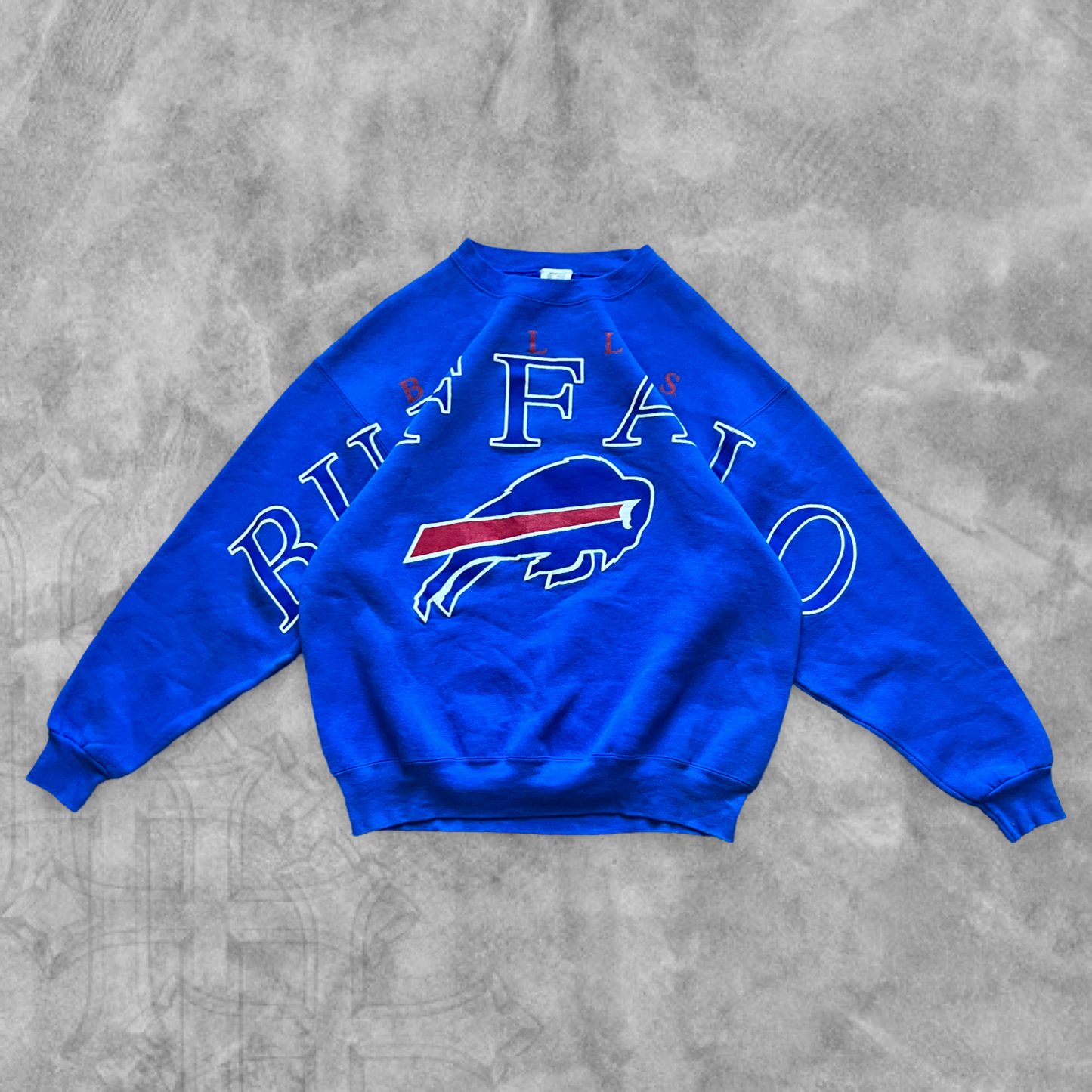 Blue Buffalo Bills Spell Out Sweatshirt 1990s (XL)