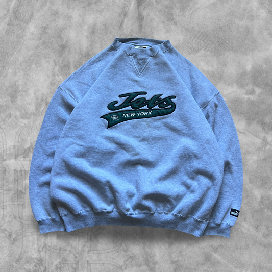 Gray New York Jets Sweatshirt 1990s (XL)