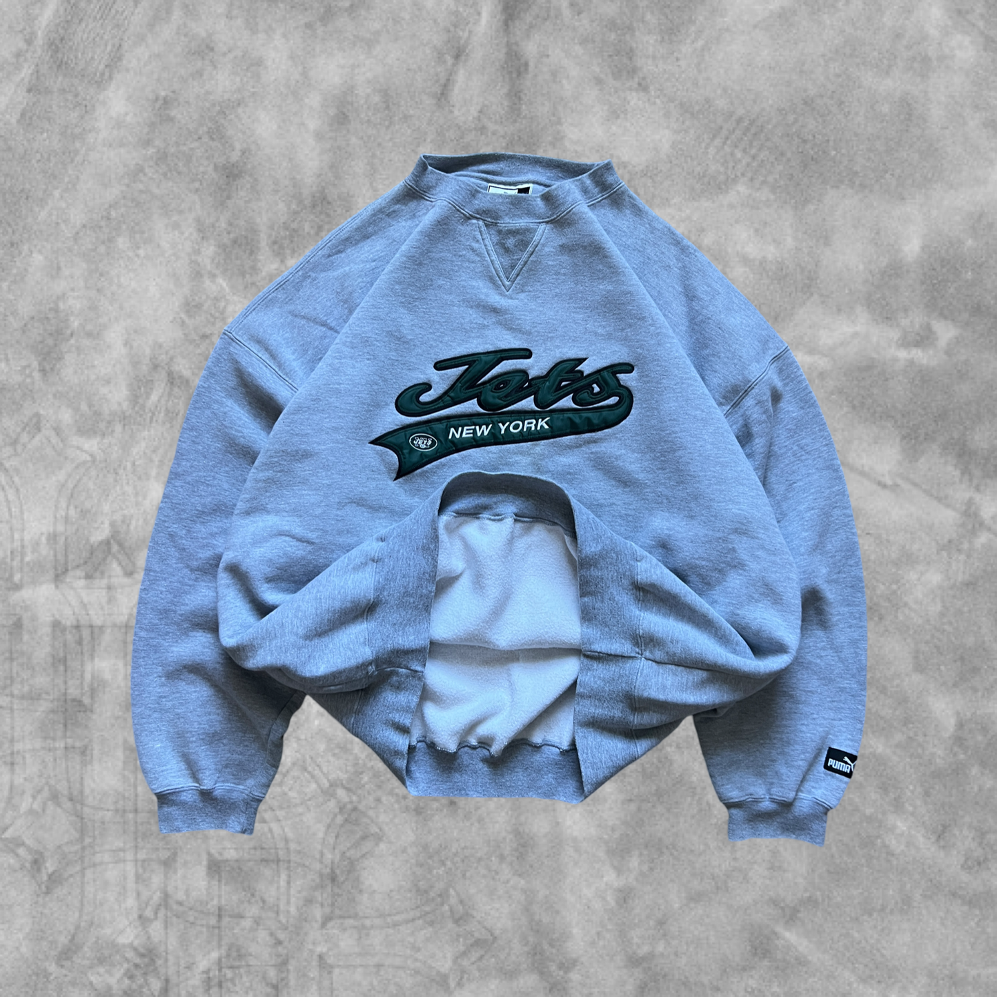 Gray New York Jets Sweatshirt 1990s (XL)