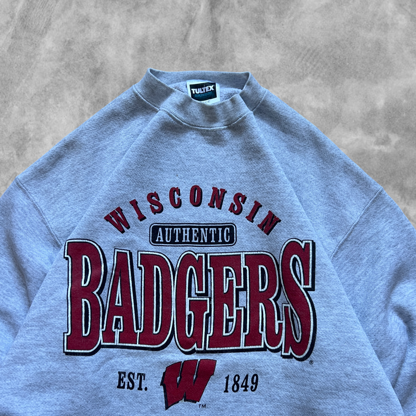Heather Gray Wisconsin Badgers Sweatshirt 1990s (L)