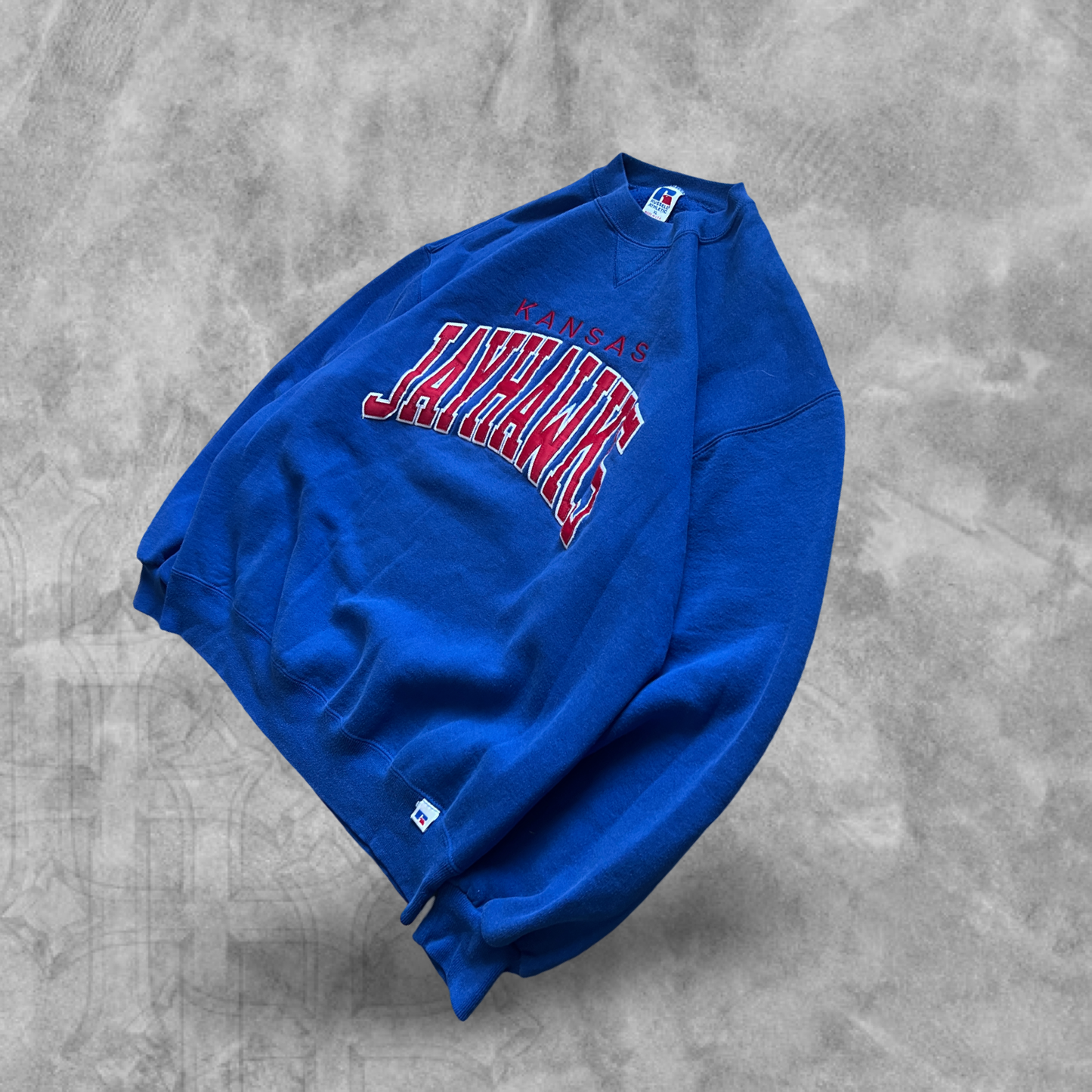 Blue Kansas Jayhawks Sweatshirt 1990s (XL)