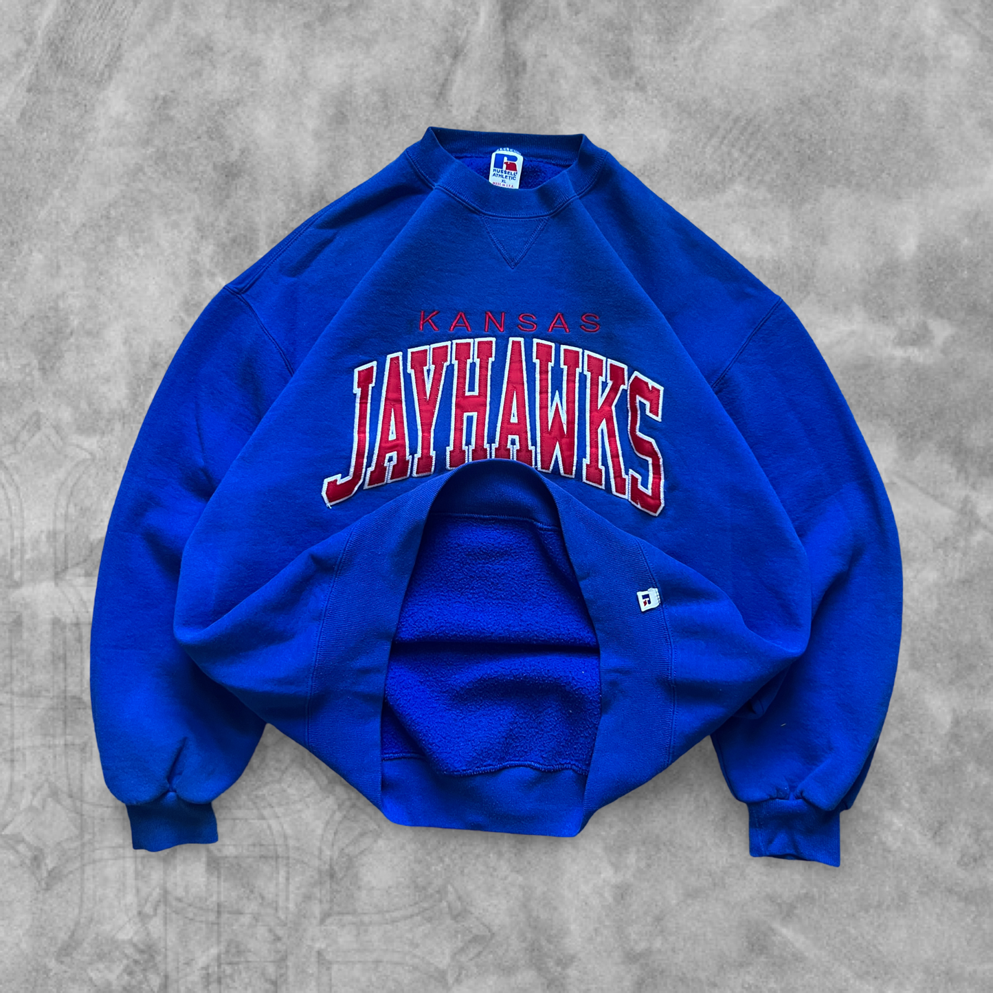Blue Kansas Jayhawks Sweatshirt 1990s (XL)