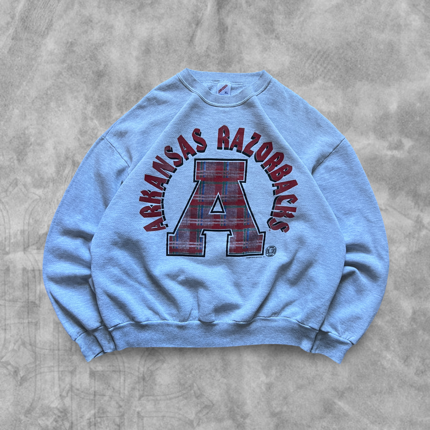 Heather Gray Arkansas Razorbacks Sweatshirt 1990s (L)