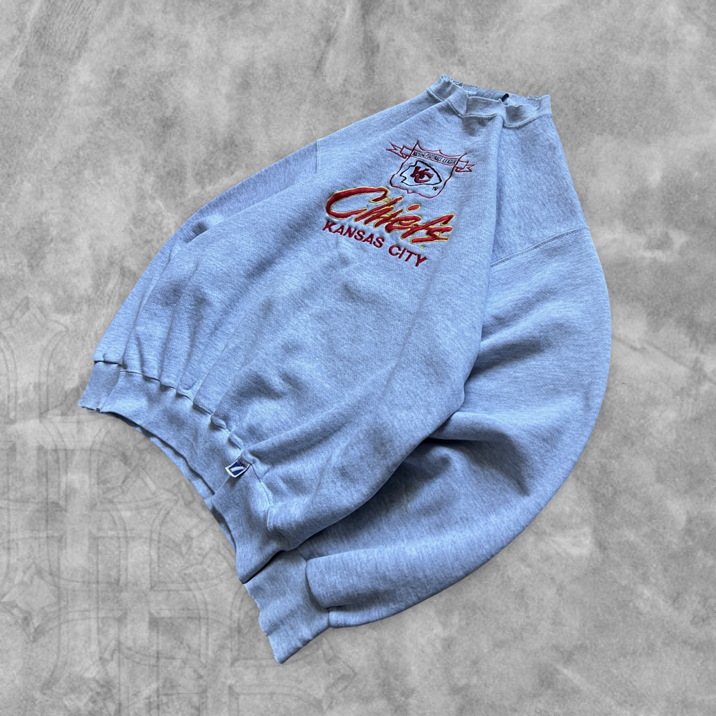 Heather Gray Kansas City Chiefs Sweatshirt 1990s (L)