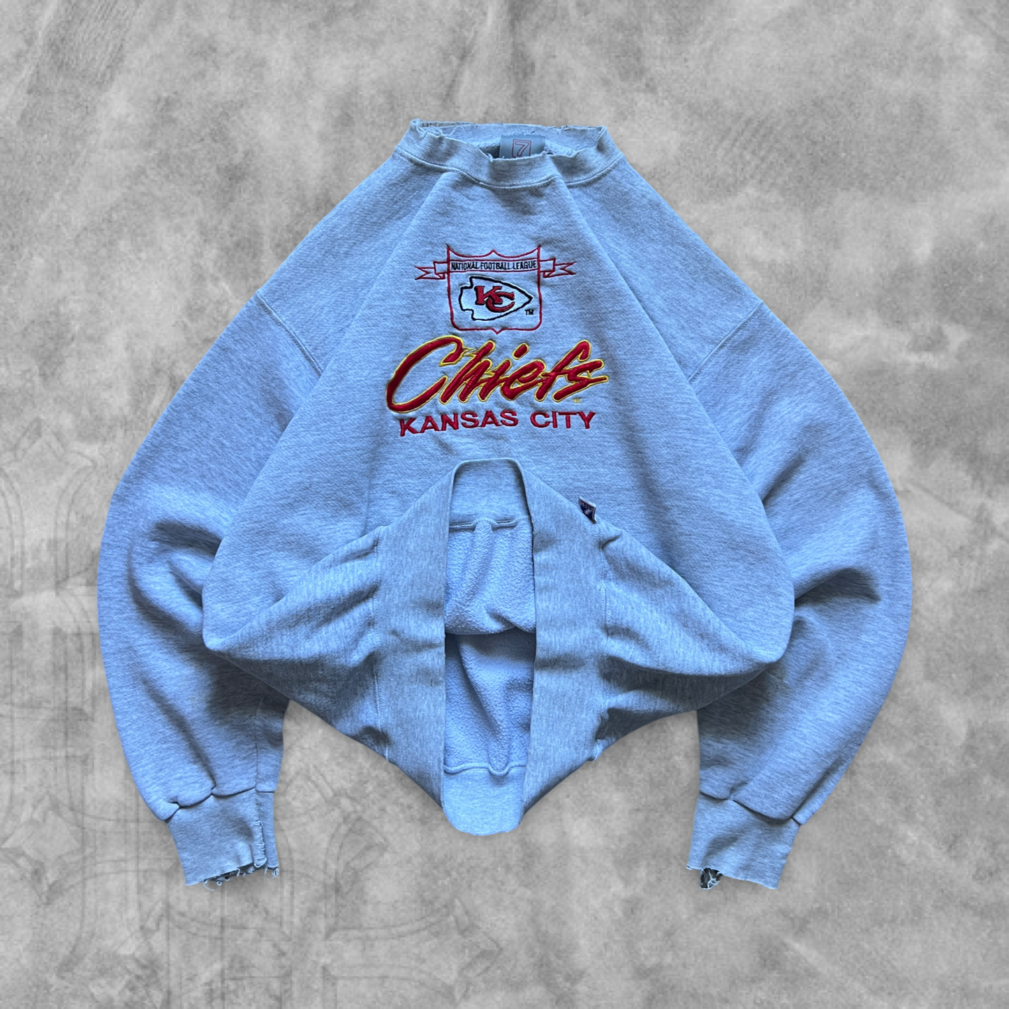 Heather Gray Kansas City Chiefs Sweatshirt 1990s (L)