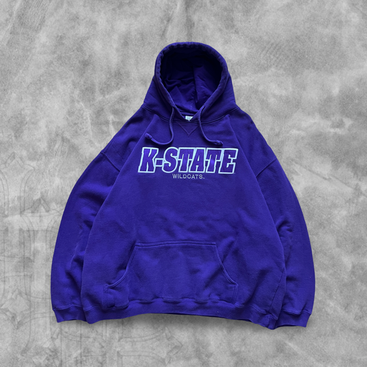 Grape Purple Kansas State Wildcats Hoodie 1990s (L)