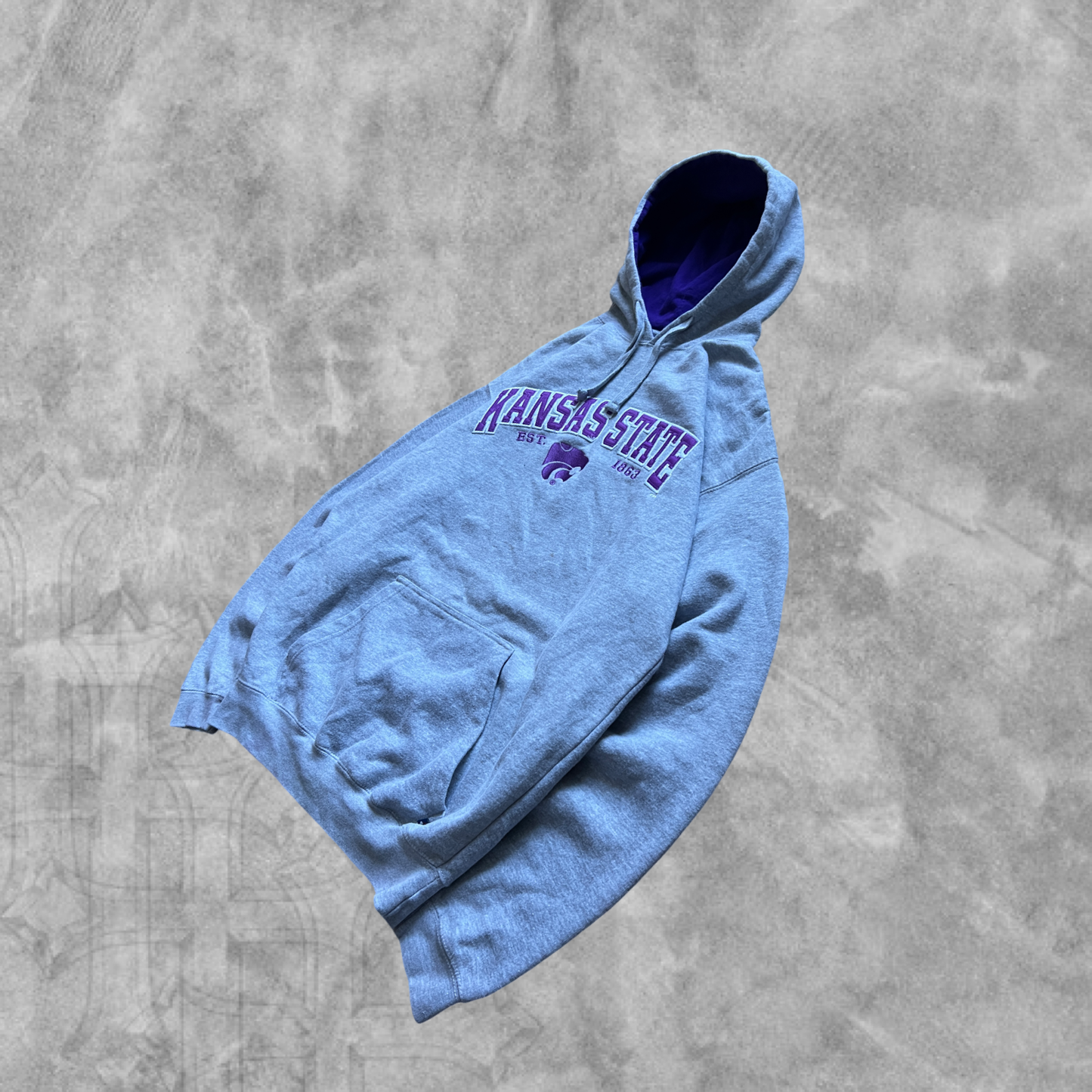 Heather Gray Kansas State Hoodie 1990s (XL)