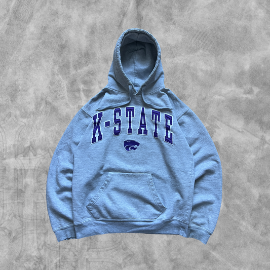 Heather Gray Kansas State Hoodie 1990s (M)