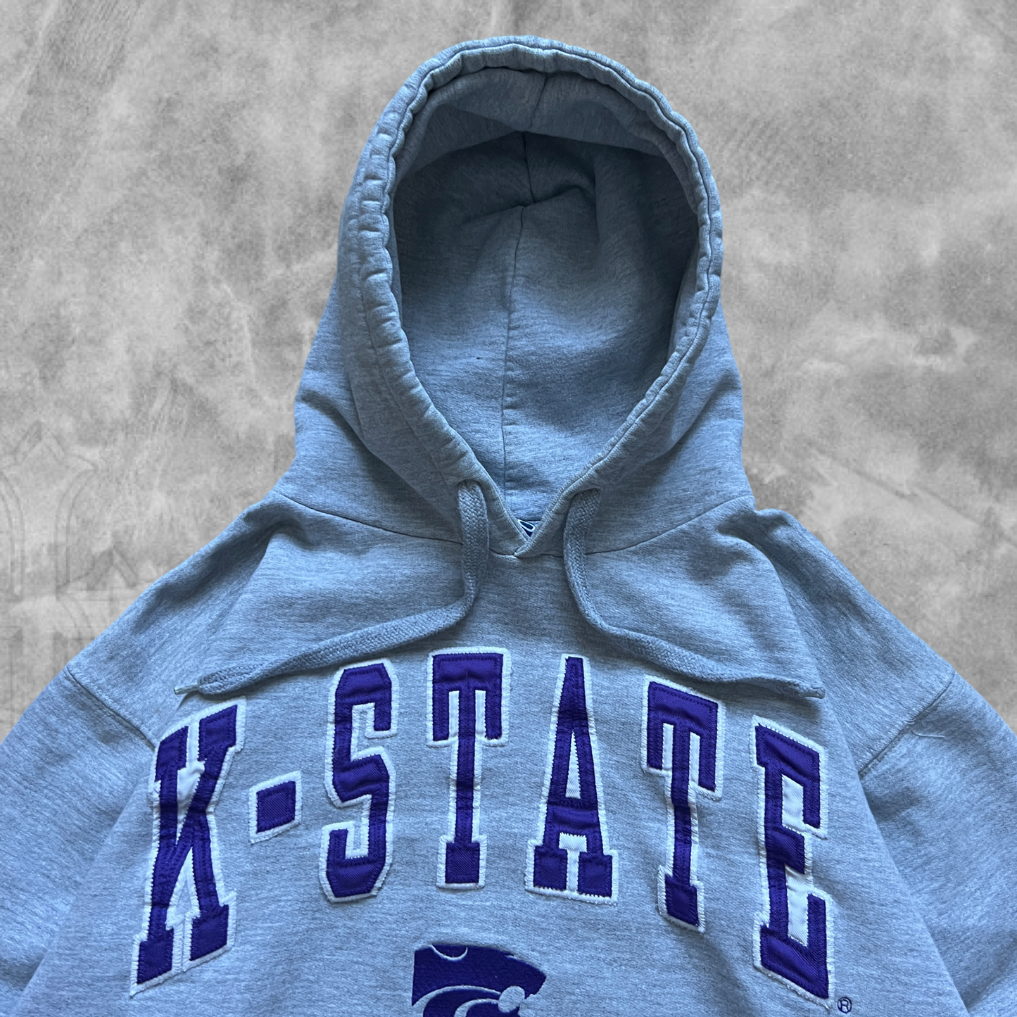 Heather Gray Kansas State Hoodie 1990s (M)