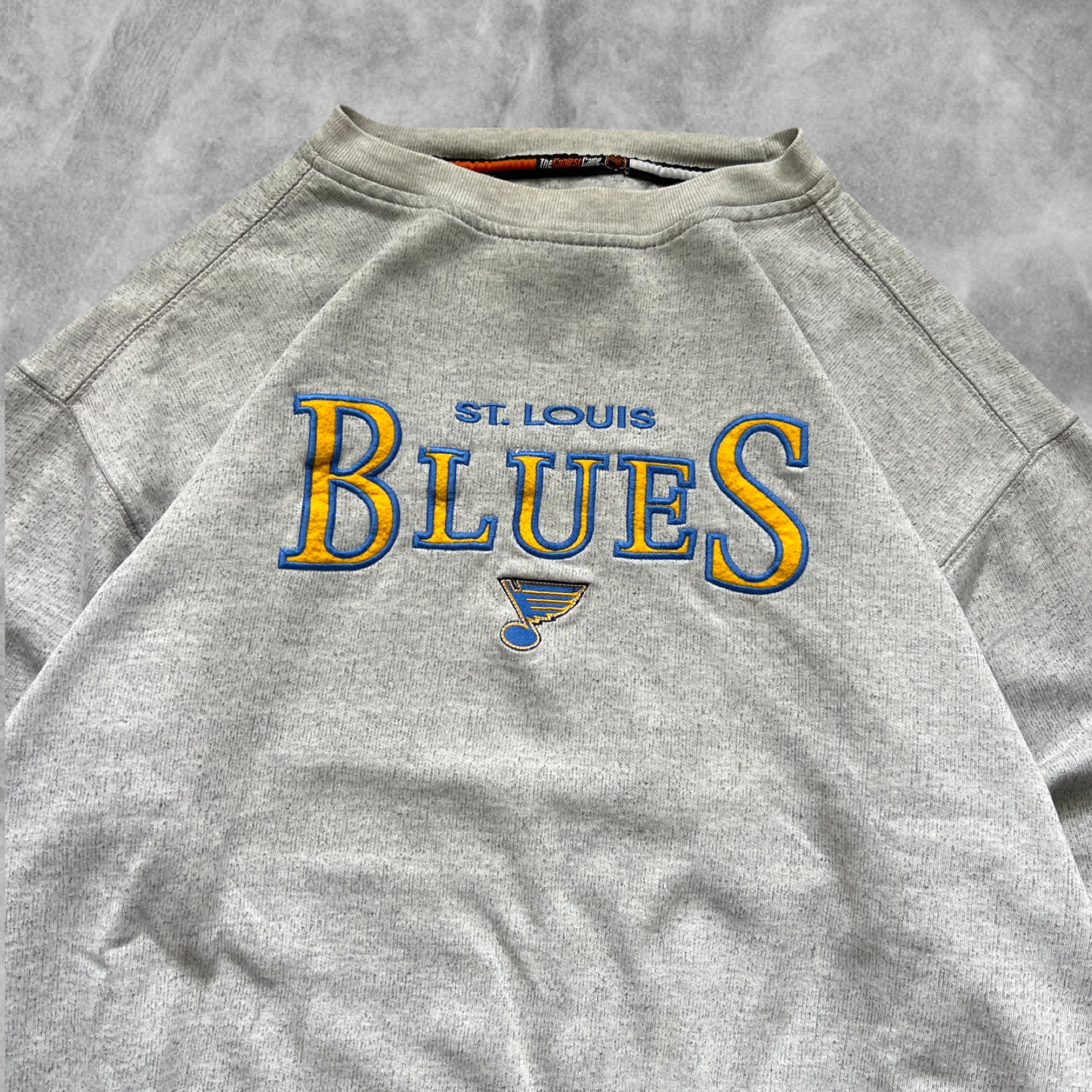 Heather Gray Saint Louis Blues Sweatshirt 1990s (L)