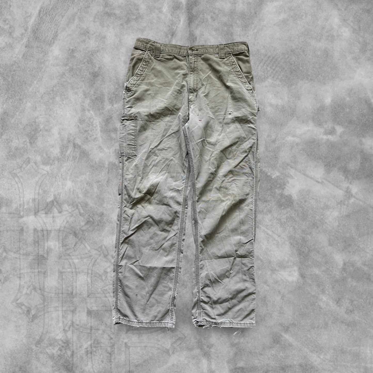 Distressed Peanut Brown Carhartt Carpenter Pants 2000s (36x32)