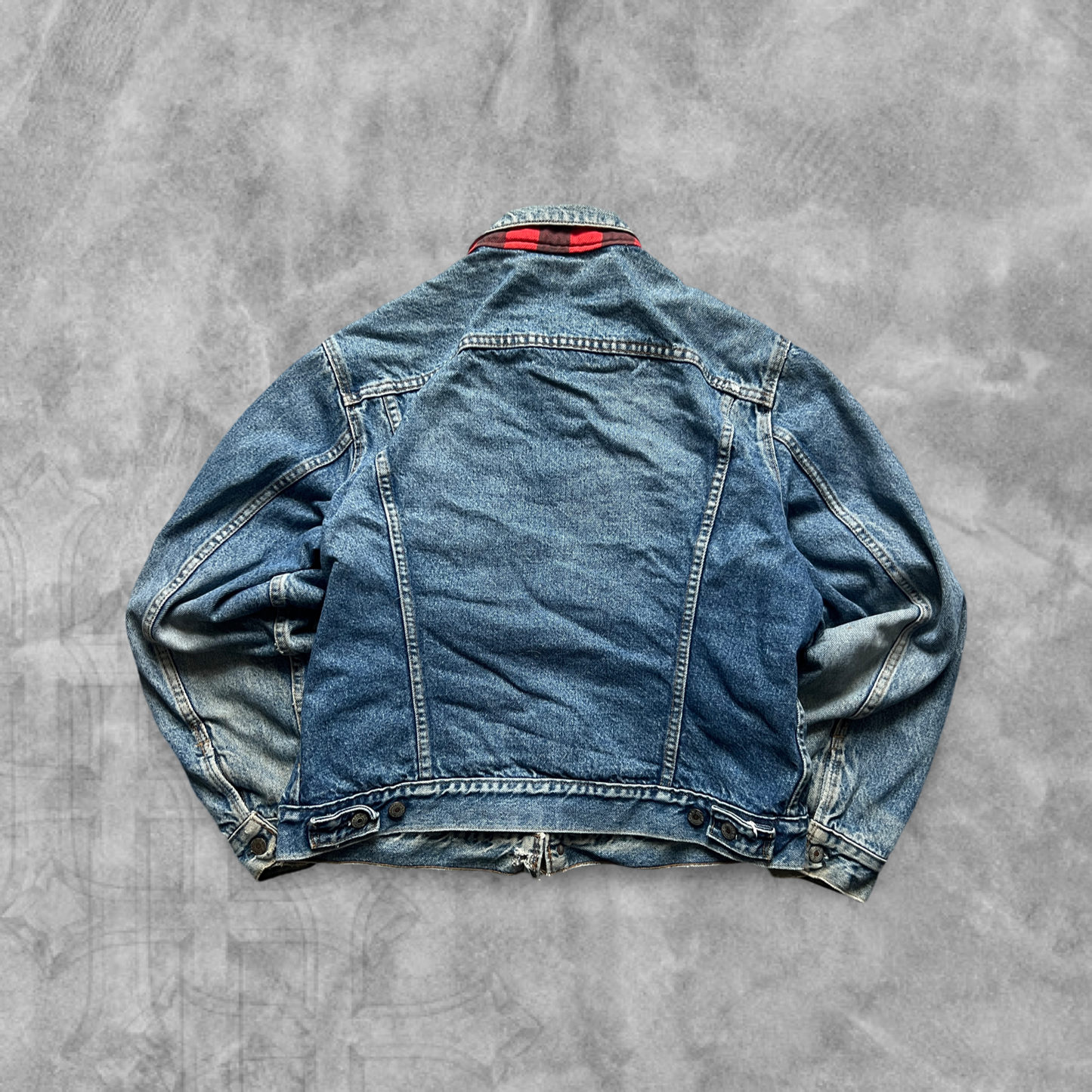 Faded Denim Levis Flannel Lined Trucker Jacket 1987 (S)