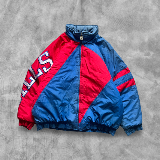 Faded Blue/Red Buffalo Bills Puffer Jacket 1990s (XL)