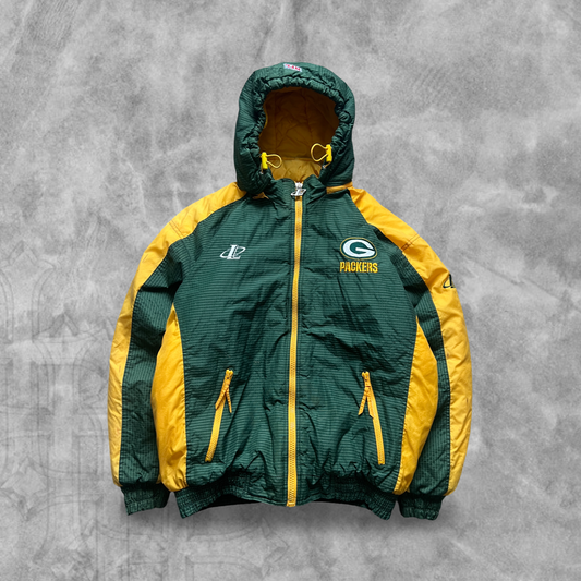 Forrest Green GreenBay Packers Hooded Puffer Jacket 1990s (L)