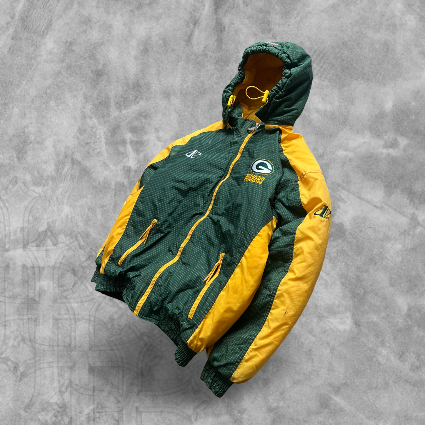 Forrest Green GreenBay Packers Hooded Puffer Jacket 1990s (L)