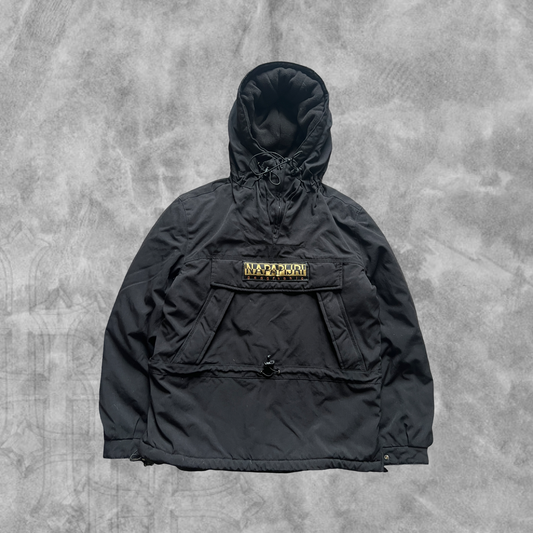 Black Napapijri Polar Anorak Hooded Jacket 1990s (M)