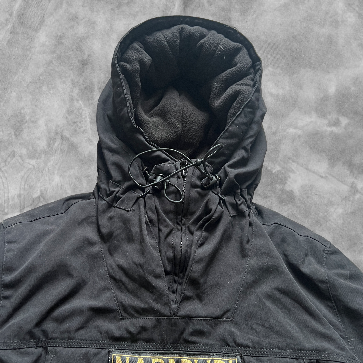 Black Napapijri Polar Anorak Hooded Jacket 1990s (M)