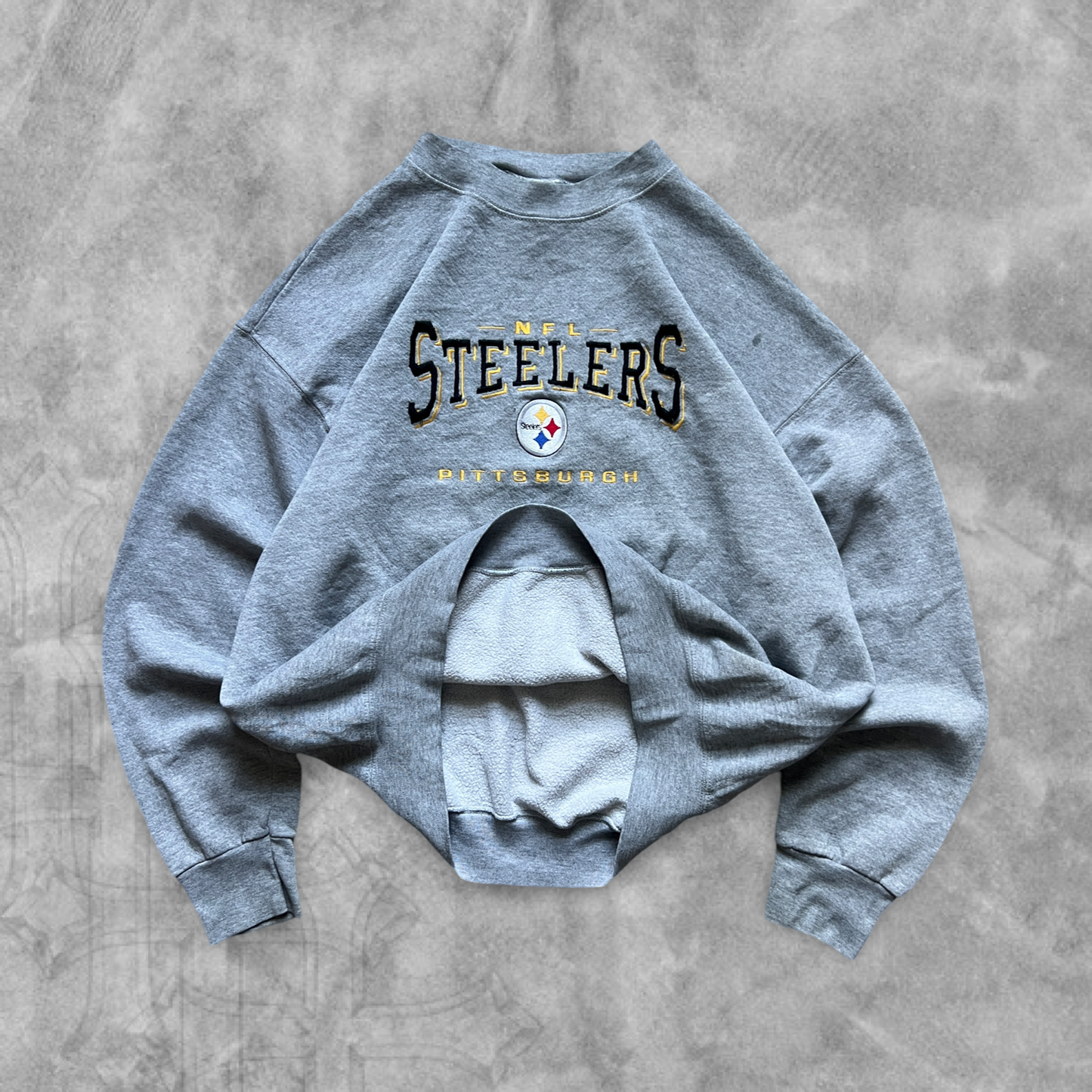 Gray Pittsburg Steelers Sweatshirt 1990s (M)