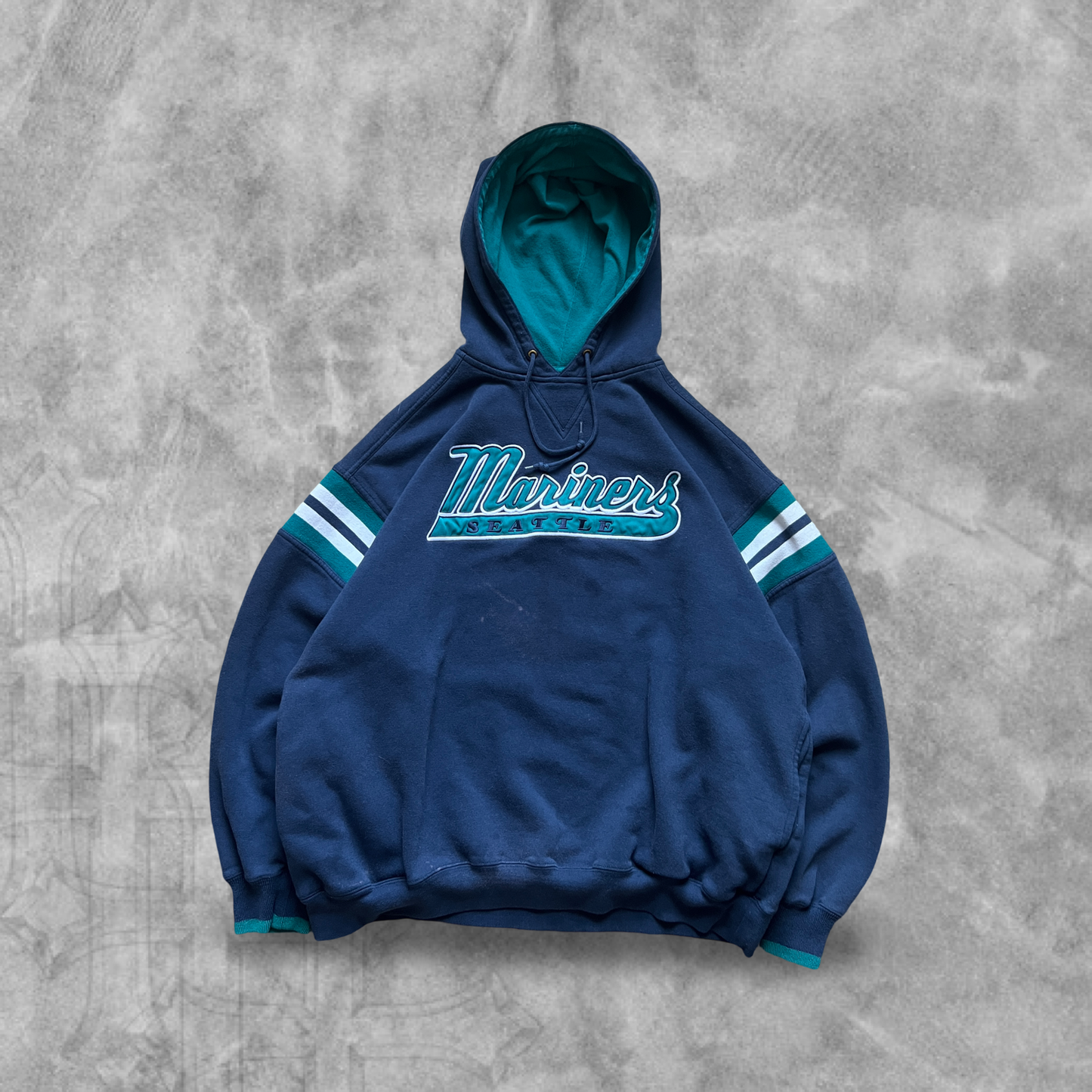 Navy Blue Seattle Mariners Hoodie 1990s (XL)