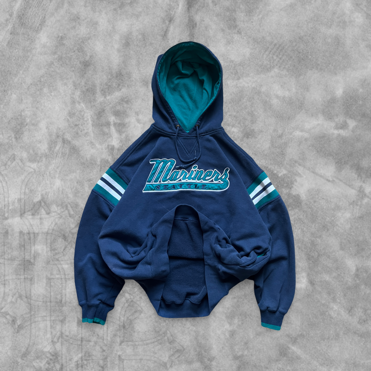 Navy Blue Seattle Mariners Hoodie 1990s (XL)