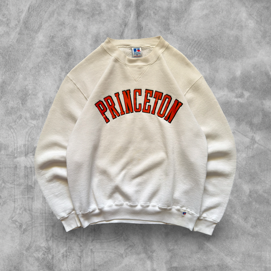 White Princeton Russell Athletic Sweatshirt 1990s (M)