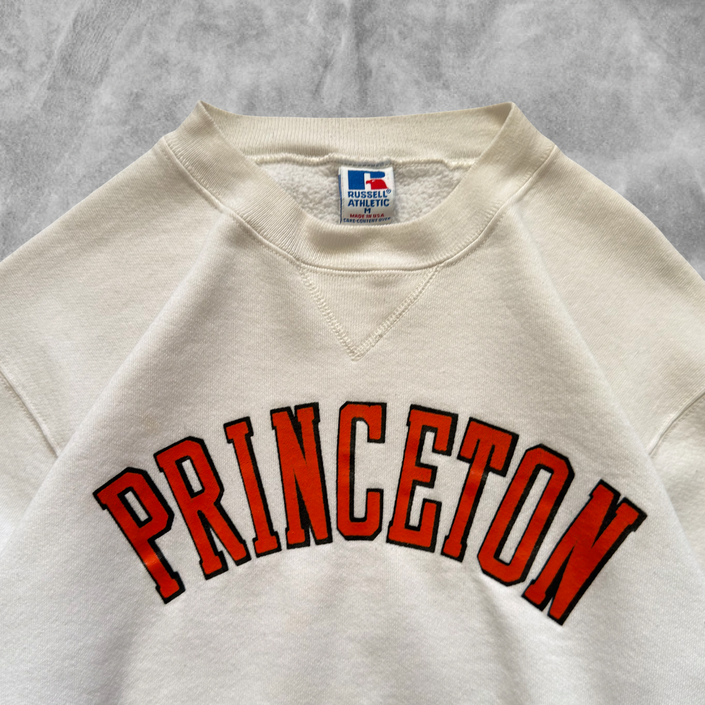 White Princeton Russell Athletic Sweatshirt 1990s (M)