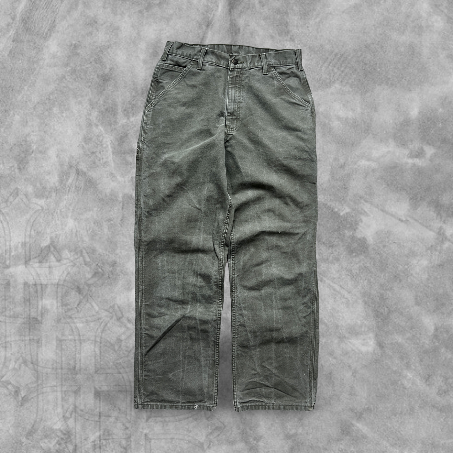 Olive Green Carhartt Carpenter Pants 2000s (29x31)
