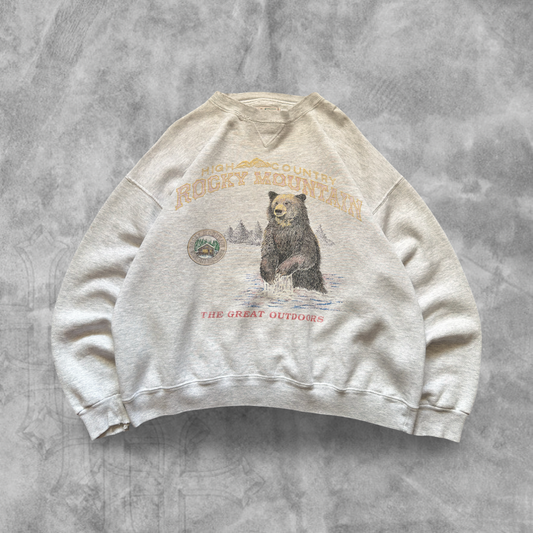 Heather Gray Rocky Mountain Sweatshirt 1990s (M)