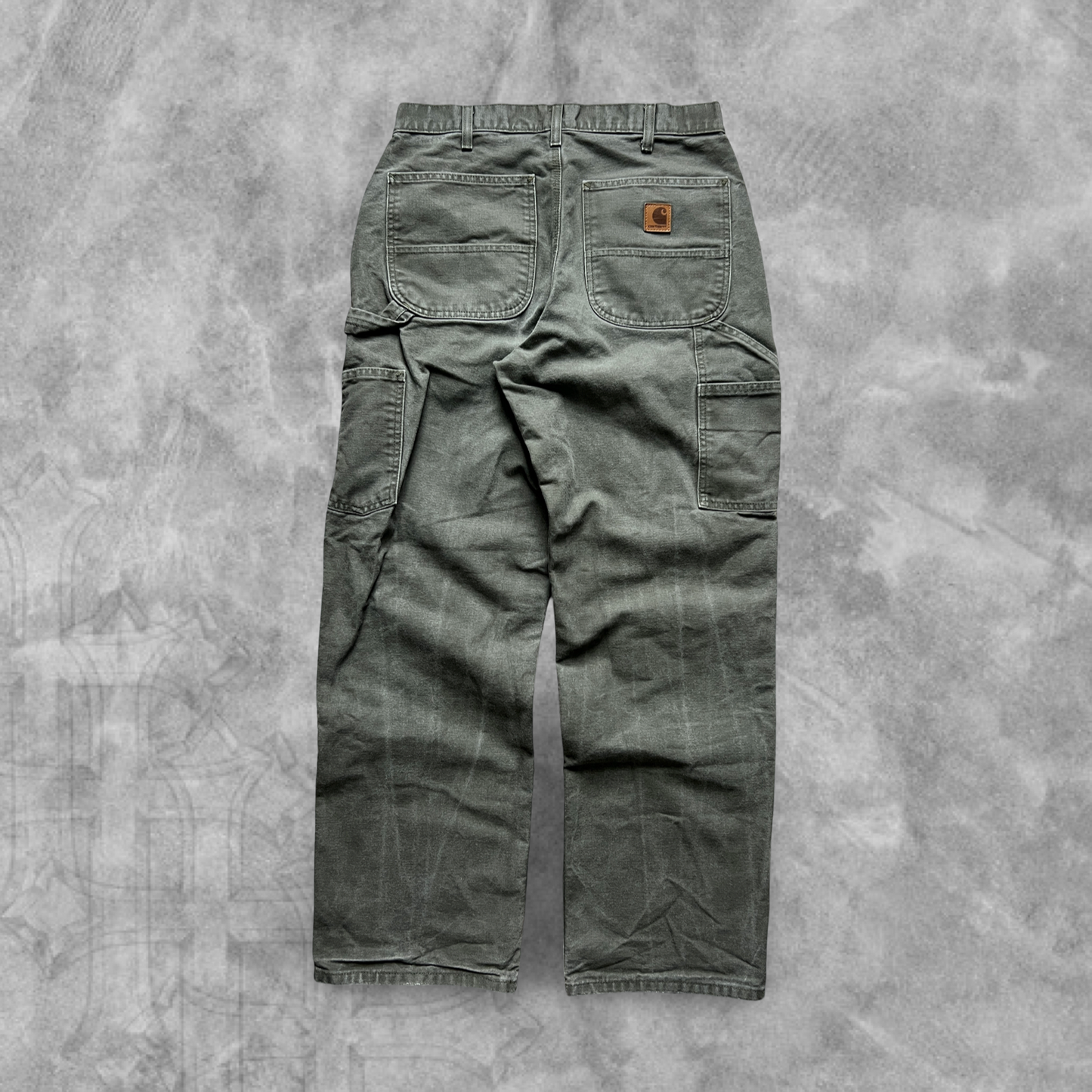Olive Green Carhartt Carpenter Pants 2000s (29x31)