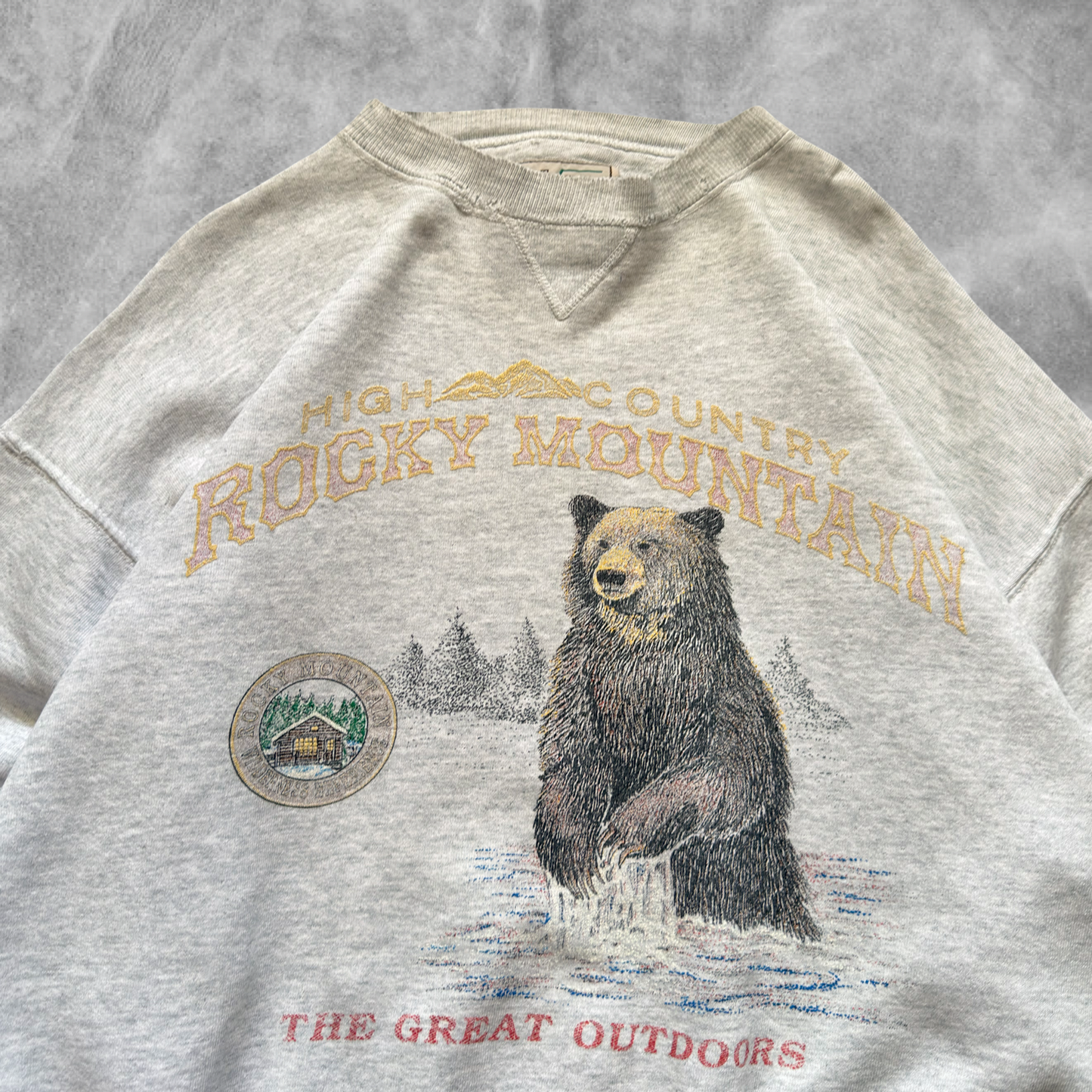 Heather Gray Rocky Mountain Sweatshirt 1990s (M)