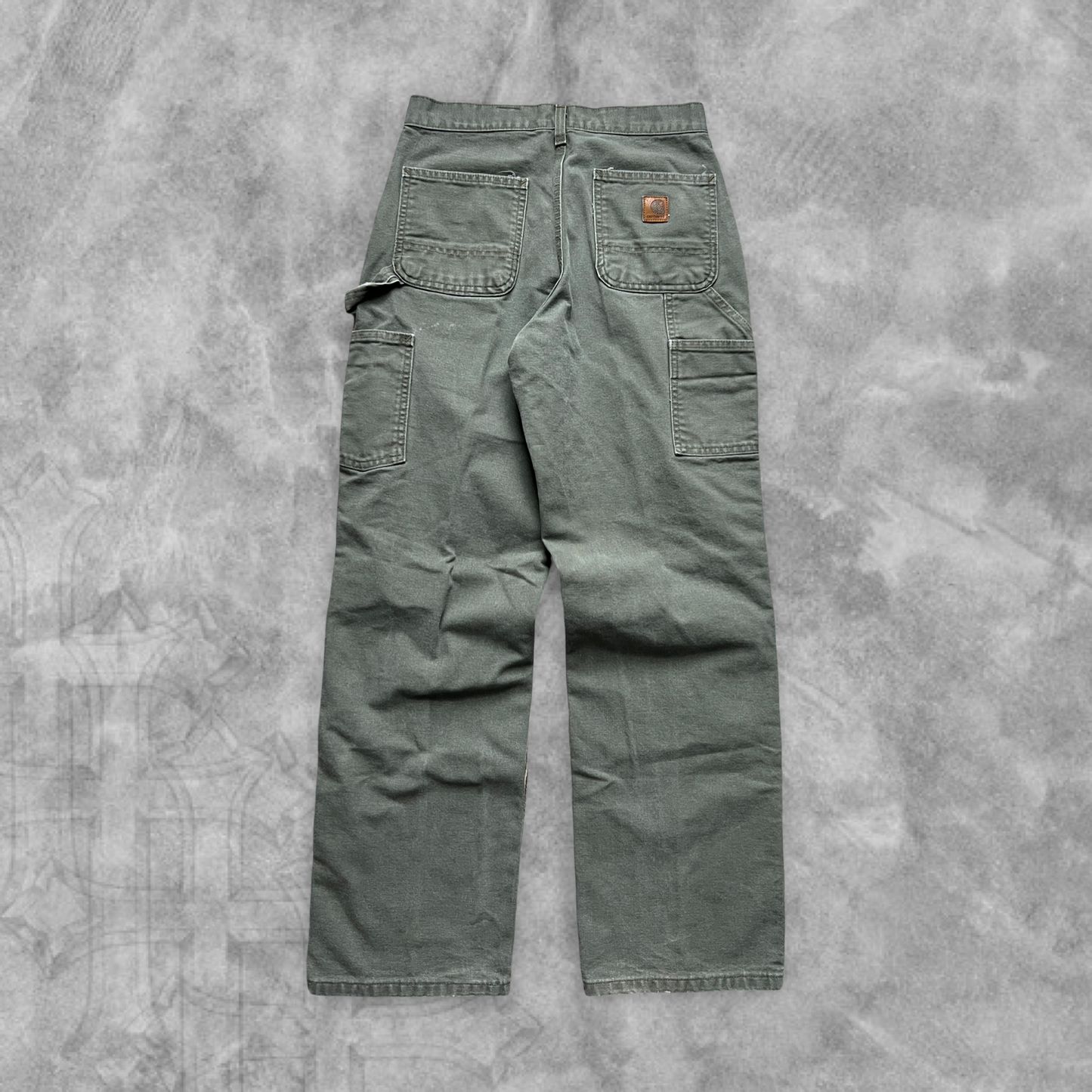Olive Green Carhartt Carpenter Pants 2000s (32x32)