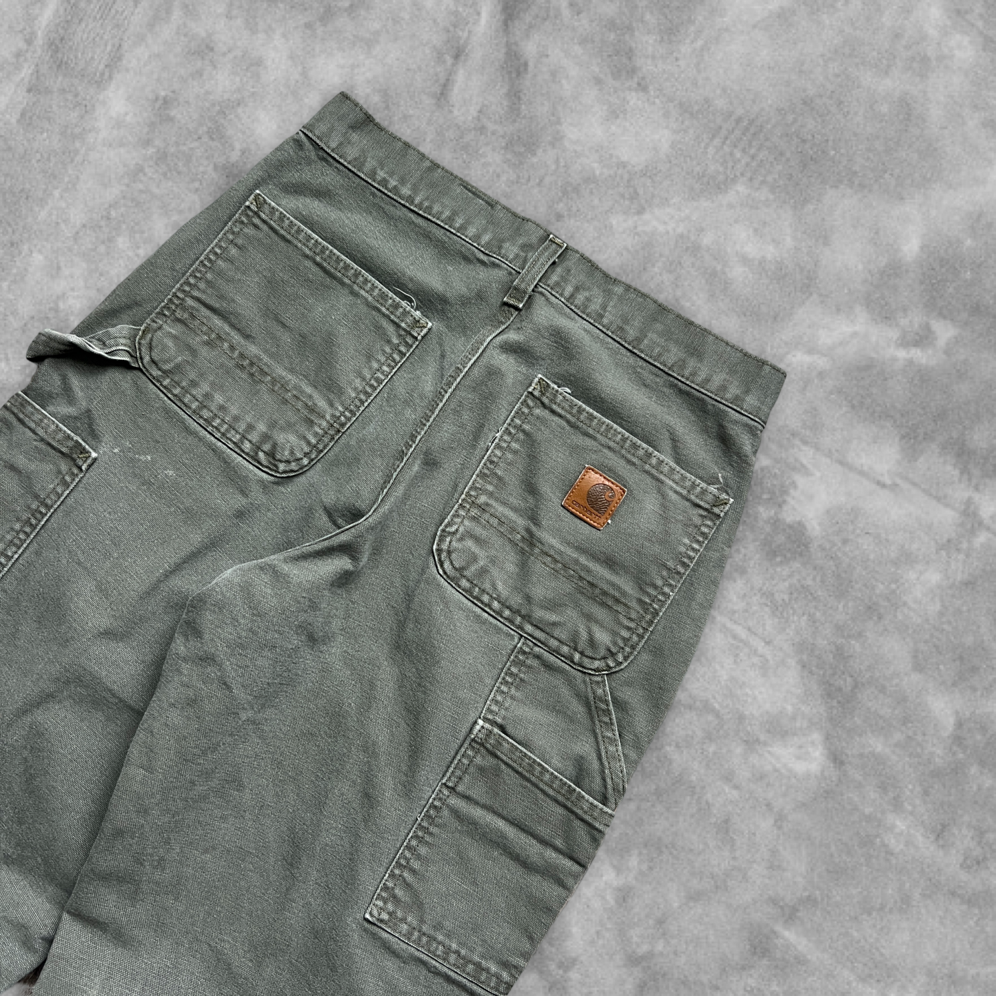 Olive Green Carhartt Carpenter Pants 2000s (32x32)