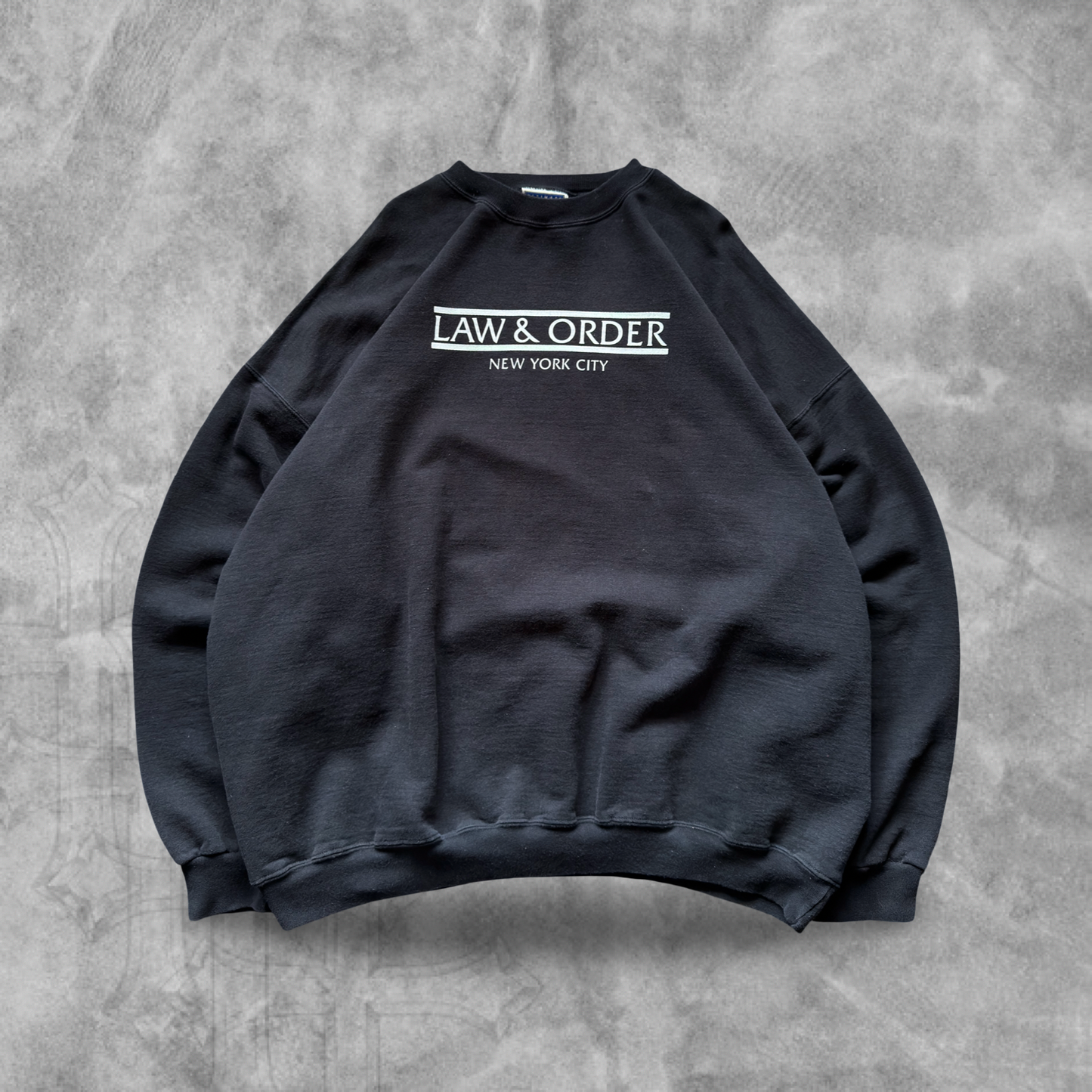 Black Law & Order New York City Sweatshirt 1990s (XXL)