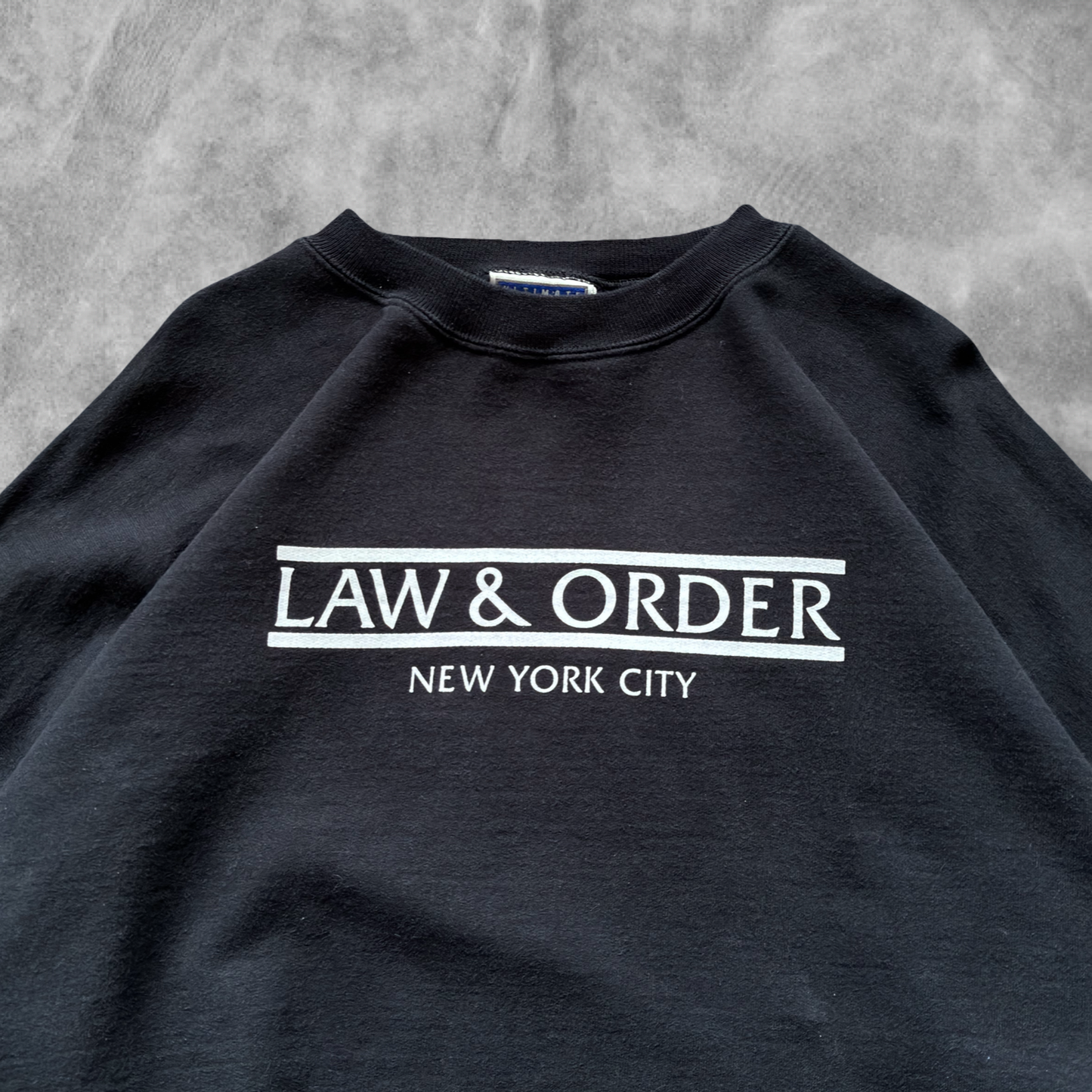 Black Law & Order New York City Sweatshirt 1990s (XXL)