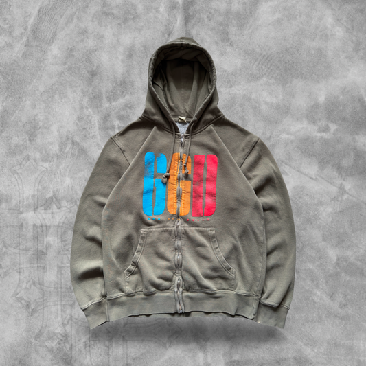 Olive Green Goo Goo Dolls Hooded Jacket 2000s (M)